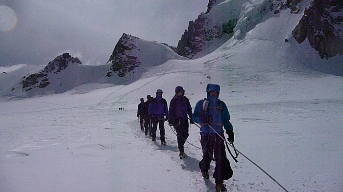 Retour de la pointe Lachenal
