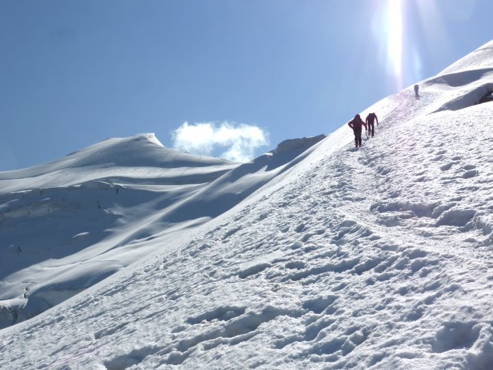 Voie normale du Weissmies Voie normale du Weissmies