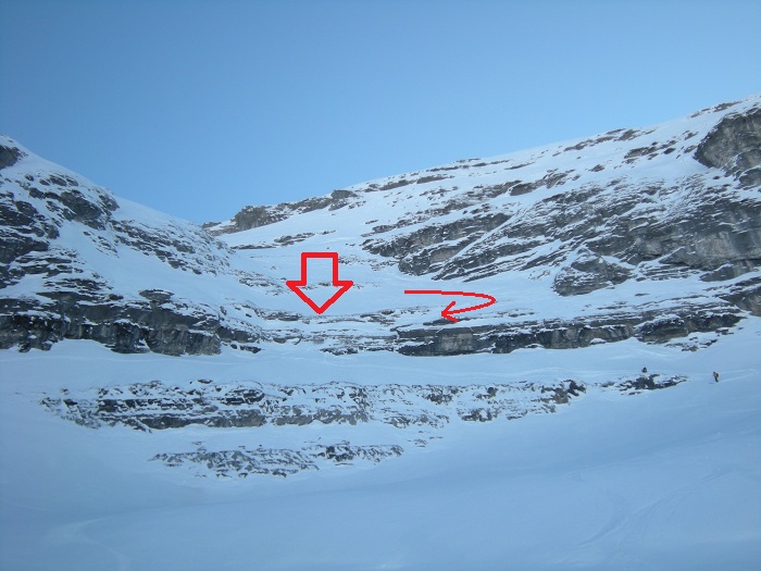 Le verrou du couloir central de l'Aup de Véran Le verrou du couloir central de l'Aup de Véran