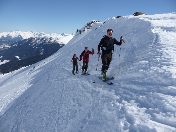 La pente finale d'Auferrand, en neige dure La pente finale d'Auferrand, en neige dure