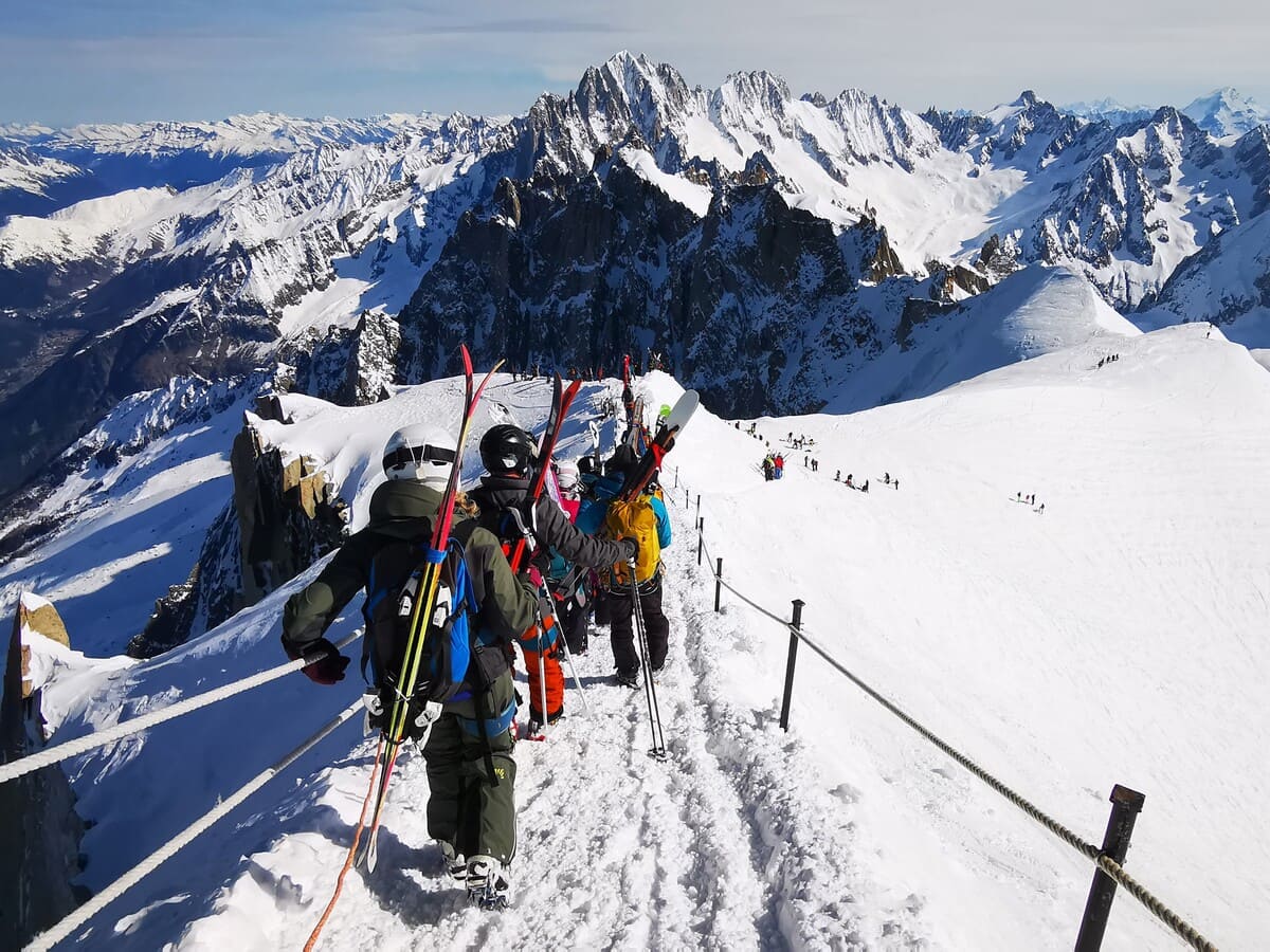 Descente de la Vallée Blanche à ski Ski hors-piste | Glaciers | 3842m | Guide en privé
