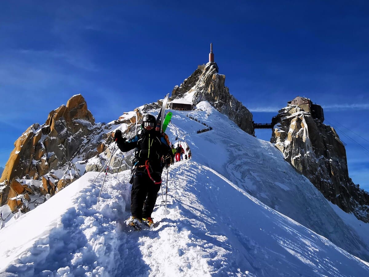 Descente de la Vallée Blanche à ski Ski hors-piste | Glaciers | 3842m | Guide en privé