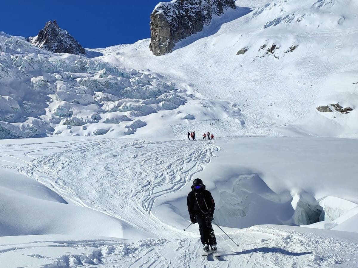 Descente de la Vallée Blanche à ski Ski hors-piste | Glaciers | 3842m | Guide en privé