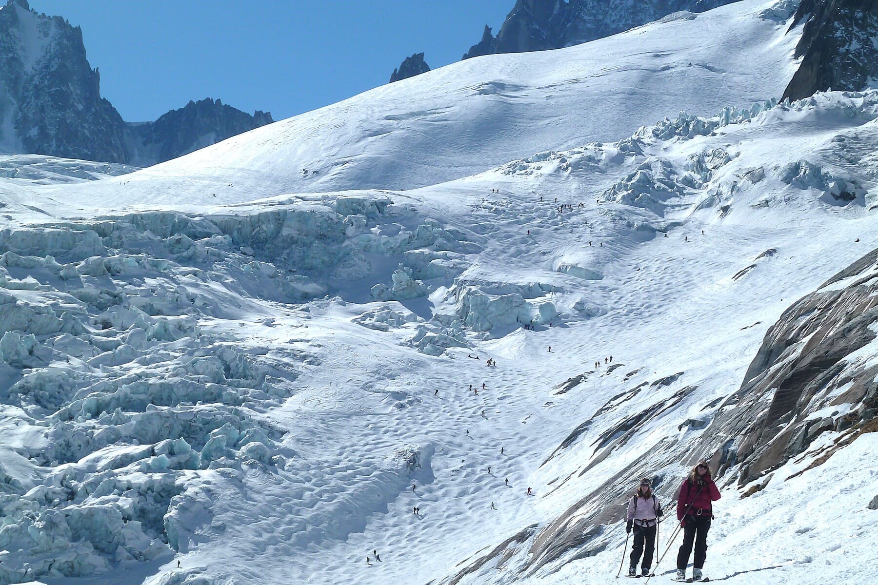 Descente de la Vallée Blanche à ski Ski hors-piste | Glaciers | 3842m | Guide en privé