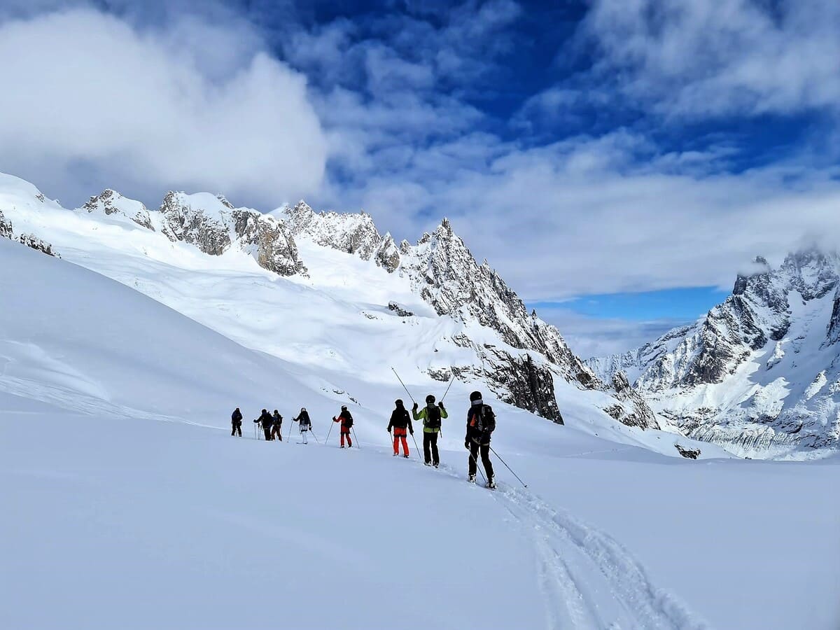 Descente de la Vallée Blanche depuis le Skyway Ski hors-piste | Glaciers | 3466m