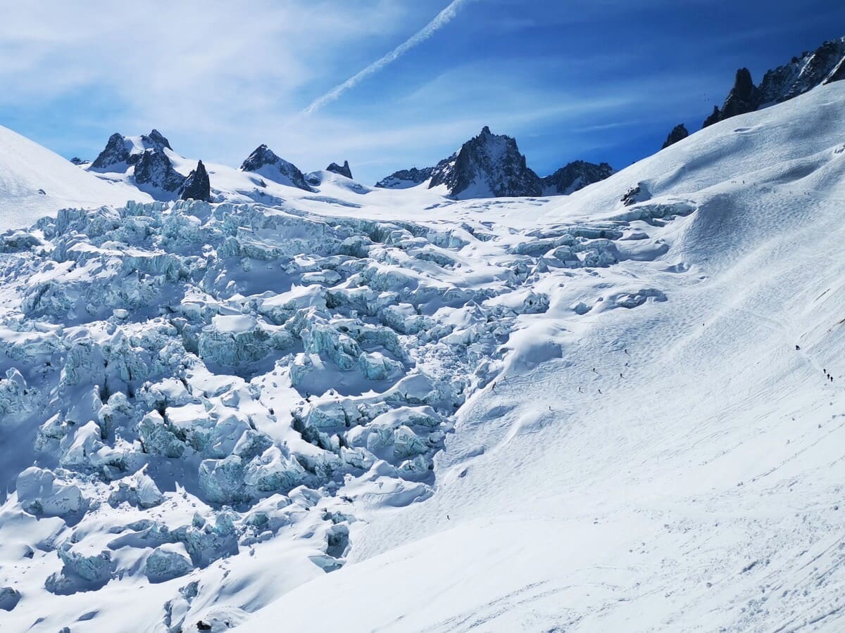 Descente de la Vallée Blanche depuis le Skyway Ski hors-piste | Glaciers | 3466m