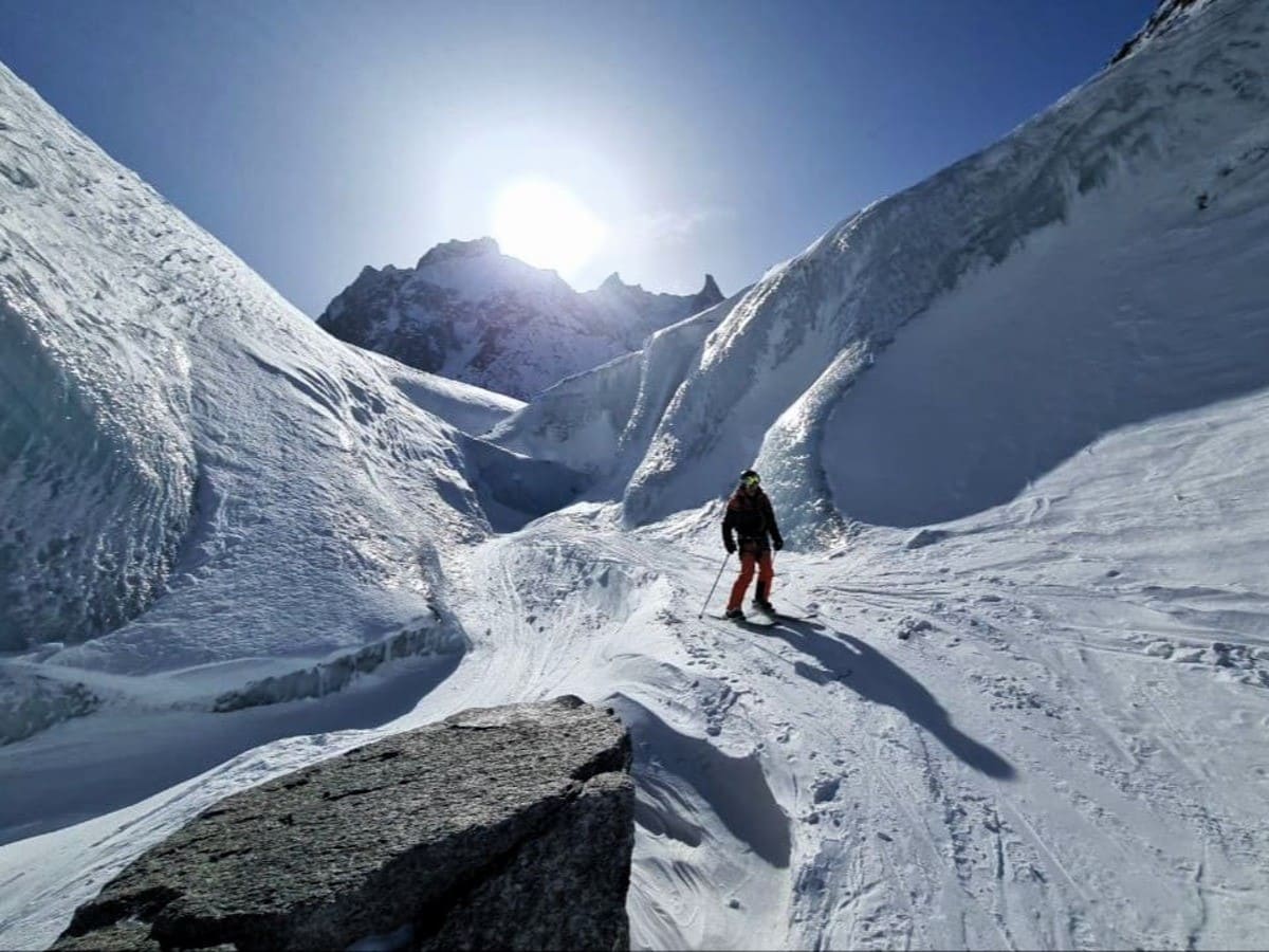 Descente de la Vallée Blanche depuis le Skyway Ski hors-piste | Glaciers | 3466m