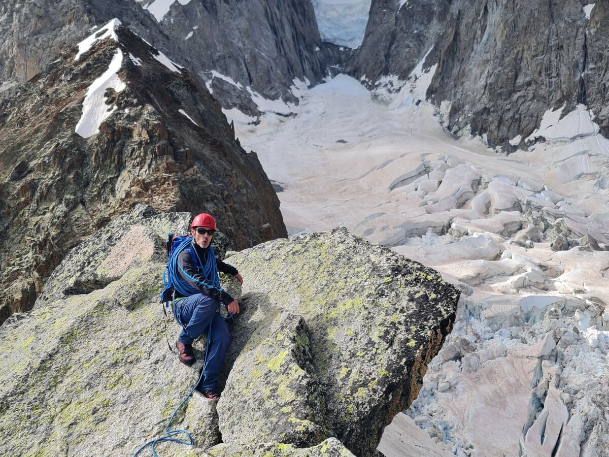 Escalade grande voie Aiguille Croux 2 jours Escalade rocheuse | Refuge | 2 jours
